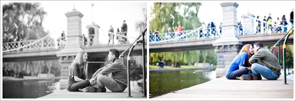 Boston Public Gardens Candid engagement photography