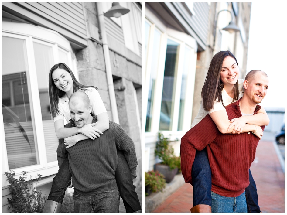 Fun waterfront engagement wedding photography