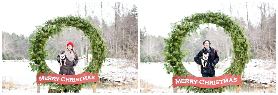 Photo opportunity at the Christmas tree Farm