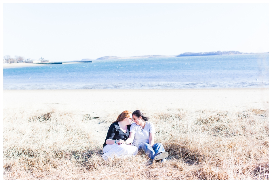 Boston beach engagement photography