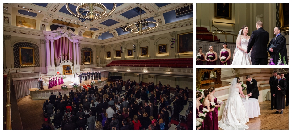 Beautiful ceremony at Mechanics Hall