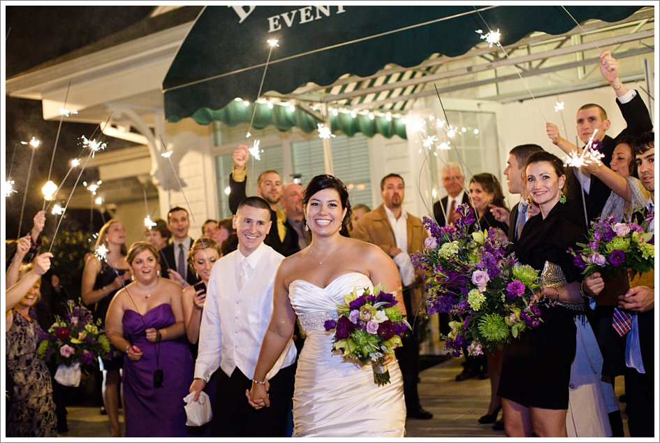 Sparkler exit wedding photography