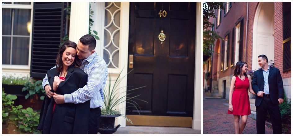 Boston beacon hill engagement photos