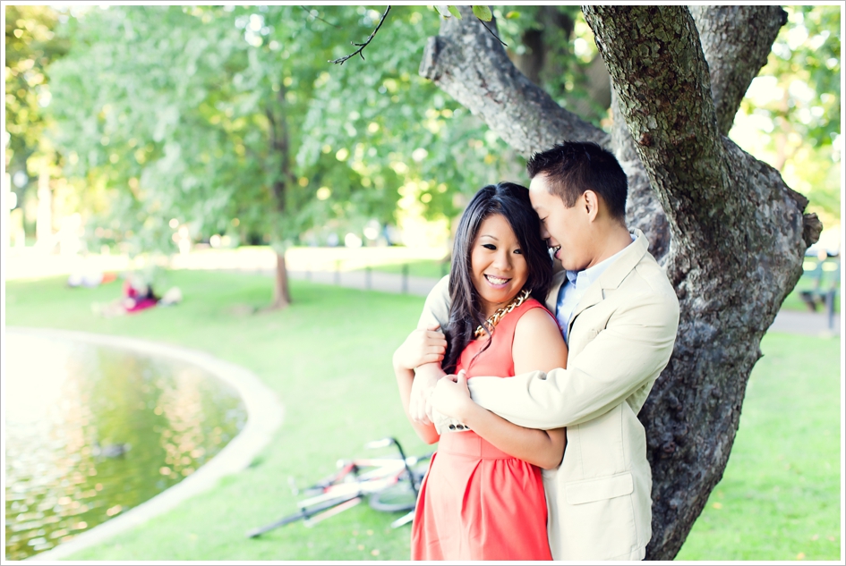 Boston public gardens engagement session