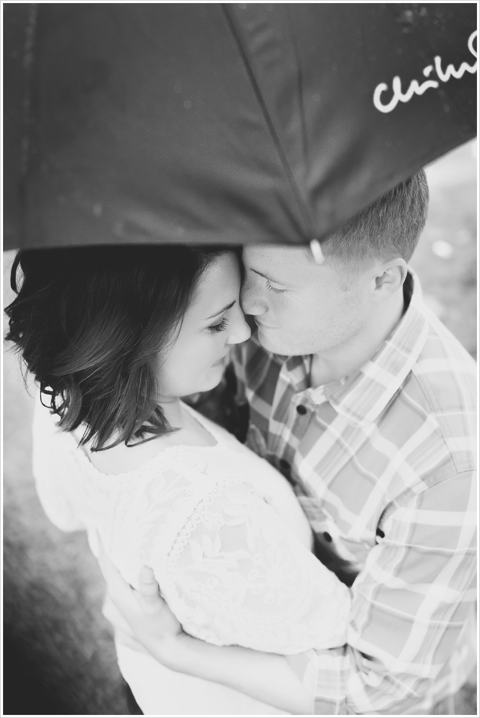 Rainy engagement photos