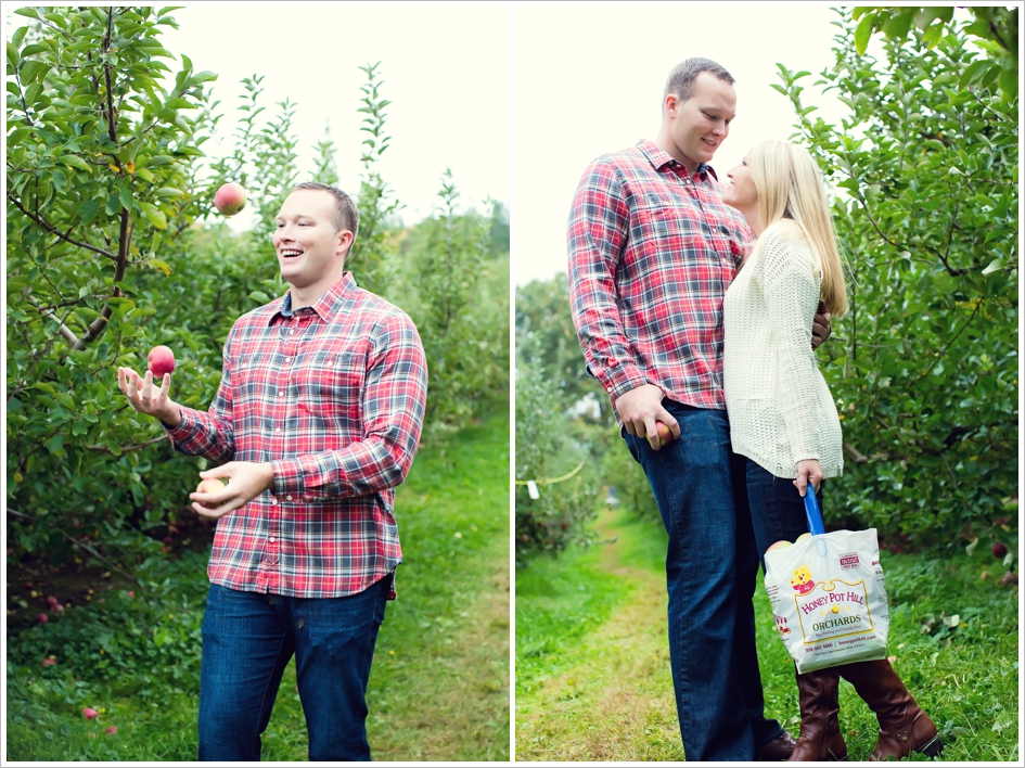 Honey Pot Hill Orchard Engagement Photo