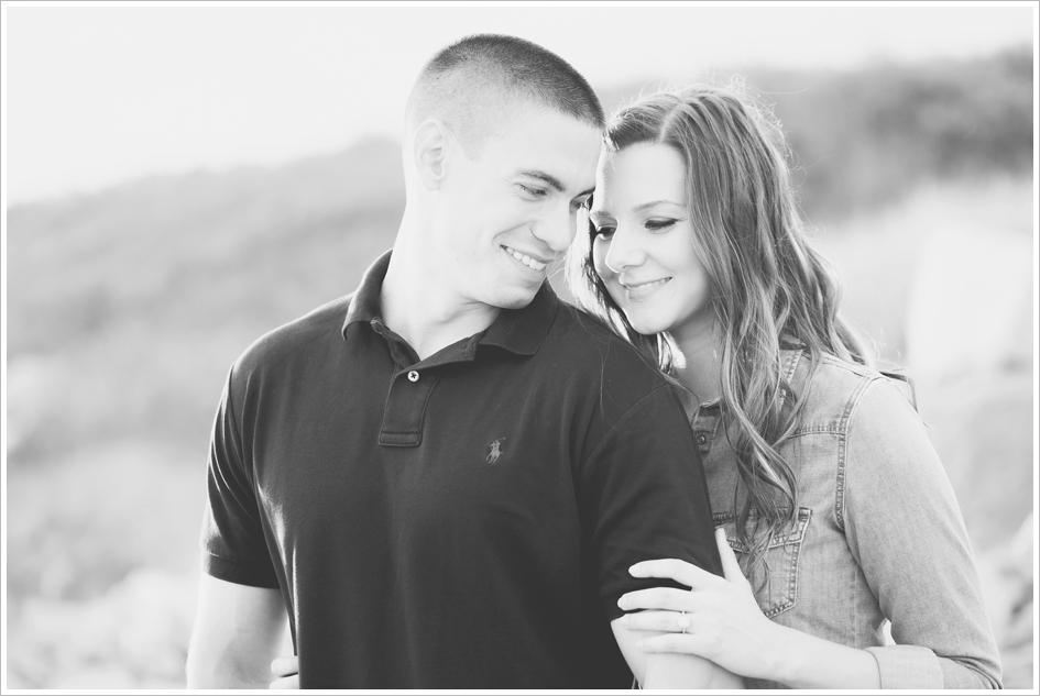 Happy, adorable couple narragansett, RI engagement photos