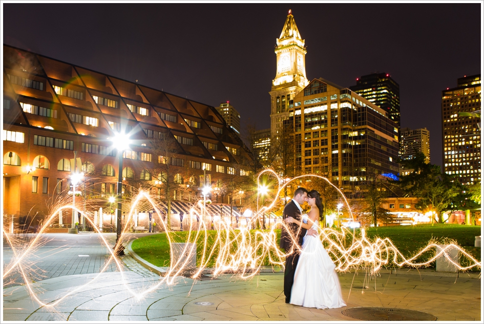 night wedding photography boston, ma long wharf hotel marriott
