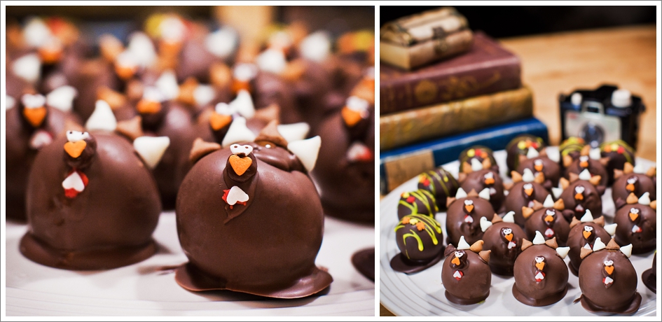 Thanksgiving turkey cake pops